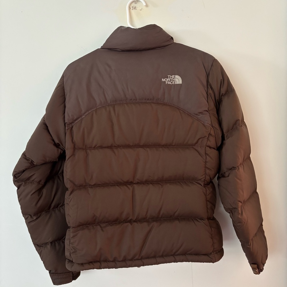 vintage 2000s north face chocolate brown oversize puffer jacket with pockets🤎 - Picture 2 of 8